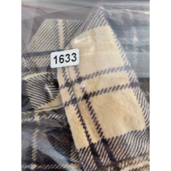 Vintage Open Trails Flannel Shirt Men's L Gray Plaid Button Up 90s Grunge - Picture 12 of 12